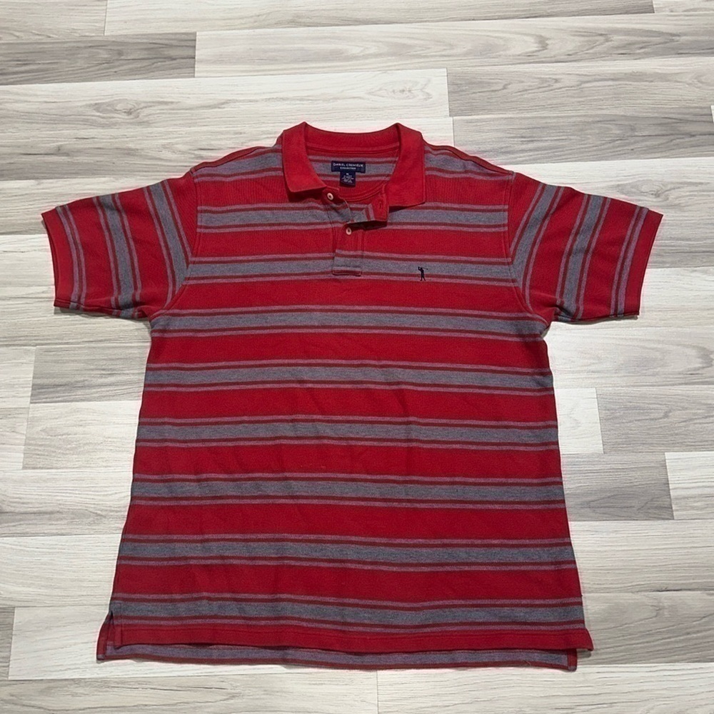 DANIEL CREMIEUX Red/Gray Men’s Short Sleeve Polo Shirt Size XL